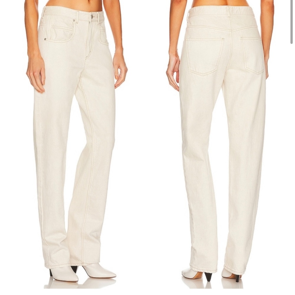 Isabel Marant Etoile Ecru Vendalia Trouser Jeans , Size 40, NWT